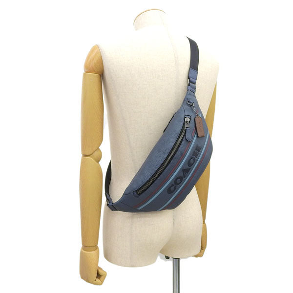 コーチ バッグ メンズ レディース ボディバッグ アウトレット レザー デニムマルチ ワーレン ベルト バッグ コーチ ストライプ CH000QBDEI COACH 母の日　土日祝も毎日発送します