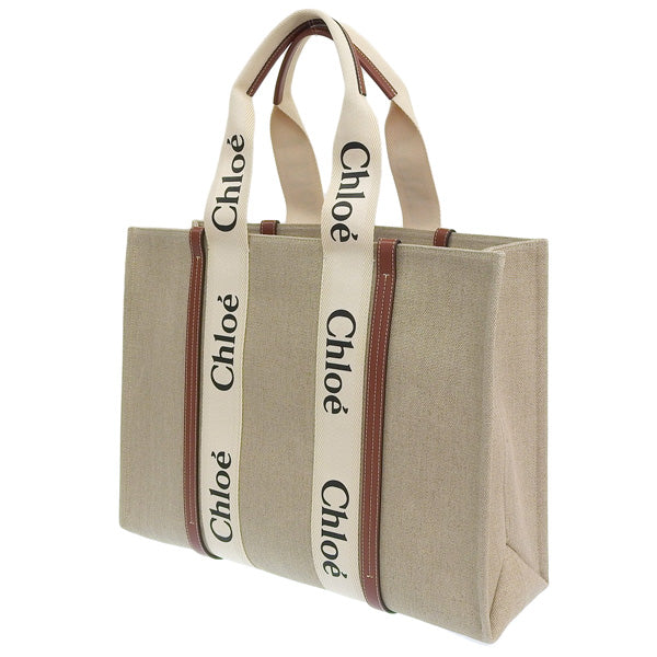 クロエ バッグ レディース トートバッグ ホワイト×ブラウン LARGE TOTE BAG CHC22AS382I2690U CHLOE A4対応 母の日　土日祝も毎日発送します