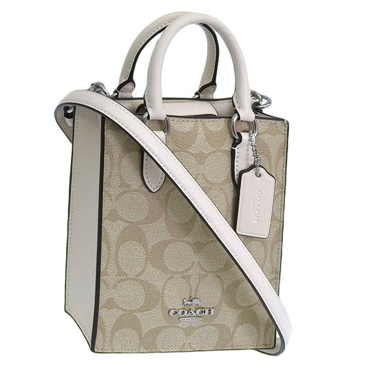 コーチ バッグ レディース ショルダーバッグ 2WAY ハンドバッグ アウトレット ベージュ SIG/NS MIN TOTE CJ494SIGHA COACH 母の日　土日祝も毎日発送します