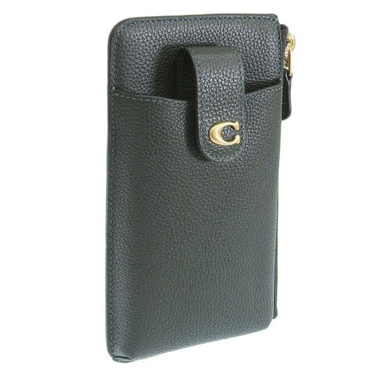 コーチ 財布 レディース 長財布 スマホウォレット アウトレット レザー ダークグリーン エッセンシャル フォーン ウォレット ESS PP PHN WLT CJ866B4RFT COACH