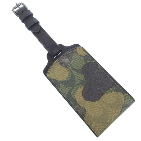 コーチ 小物 レディース ラゲージネーム アウトレット グリーンマルチ LUGGAGE TAG CAMO CM033QBGRU COACH 母の日　土日祝も毎日発送します