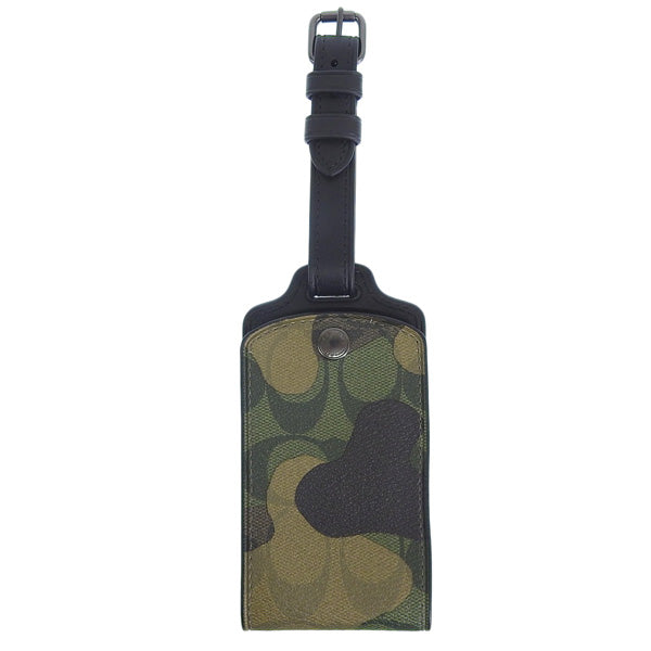 コーチ 小物 レディース ラゲージネーム アウトレット グリーンマルチ LUGGAGE TAG CAMO CM033QBGRU COACH 母の日　土日祝も毎日発送します