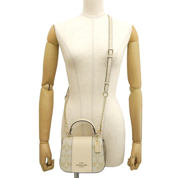 コーチ バッグ レディース ショルダーバッグ アウトレット ライトカーキ×アイボリー CM195IMWAX-ZZ COACH 母の日　土日祝も毎日発送します