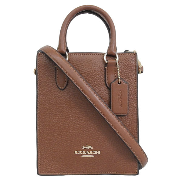 コーチ バッグ レディース ショルダーバッグ 2WAY ハンドバッグ アウトレット レザー ブラウン SD MX MIN TOTE CM249IMR1W COACH 母の日　土日祝も毎日発送します