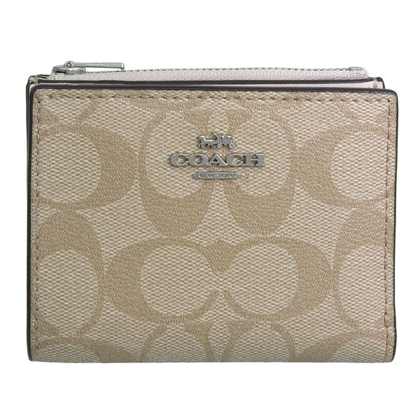 コーチ 財布 レディース 二つ折り財布 アウトレット ベージュ SIG BFLD WLT CM852SIGHA COACH 母の日　土日祝も毎日発送します