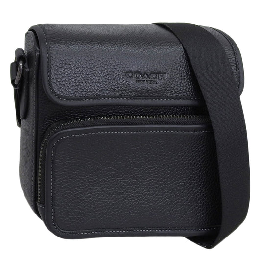 コーチ バッグ メンズ ショルダーバッグ アウトレット ブラック サリバン フラップ クロスボディ SULLIVAN XBODY LTH CN729QBBK COACH