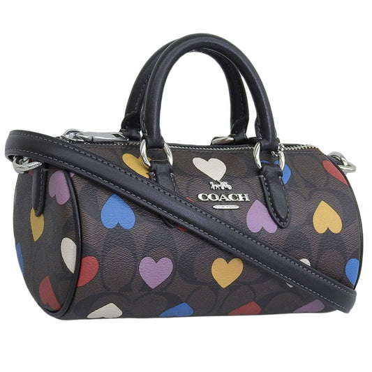 コーチ バッグ レディース 2WAY ショルダーバッグ ハンドバッグ アウトレット ブラウンマルチ レーシー クロスボディ シグネチャー キャンバス ハートプリント MLTI HRT LCY CSB CO999SVN2R COACH 母の日　土日祝も毎日発送します