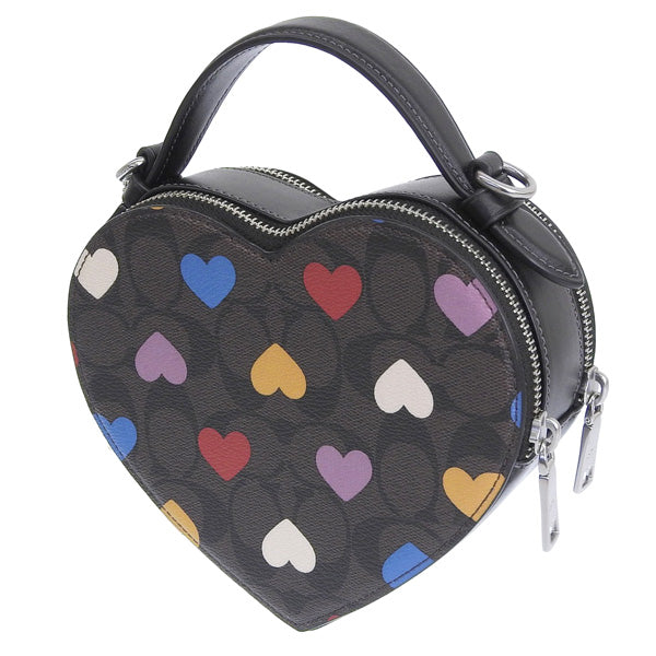 コーチ バッグ レディース 2WAY ショルダーバッグ アウトレット ブラウンマルチ クロスボディ シグネチャー キャンバス ハートプリント MLTI HRT HRT CCB CP022SVN2R COACH