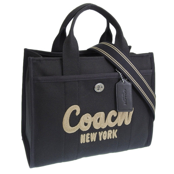 コーチ バッグ レディース 2WAY トートバッグ キャンバス ブラック CARGO TOTE CP158LHBLK COACH 母の日　土日祝も毎日発送します