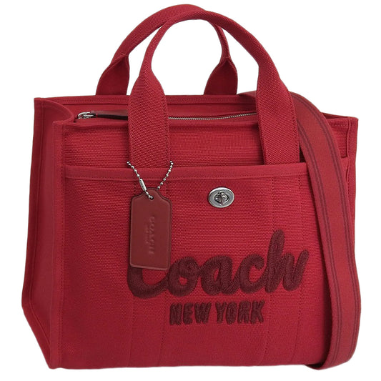 コーチ バッグ レディース トートバッグ ショルダーバッグ 2WAY アウトレット キャンバス レッド カーゴトート CARGO TOTE CP158LHF8Q COACH A4対応