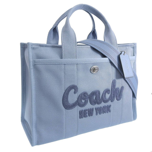 コーチ バッグ レディース 2WAY トートバッグ キャンバス ブルー CARGO TOTE CP158LHSBL COACH A4対応