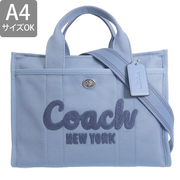 コーチ バッグ レディース 2WAY トートバッグ キャンバス ブルー CARGO TOTE CP158LHSBL COACH A4対応