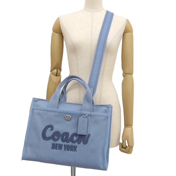 コーチ バッグ レディース 2WAY トートバッグ キャンバス ブルー CARGO TOTE CP158LHSBL COACH A4対応