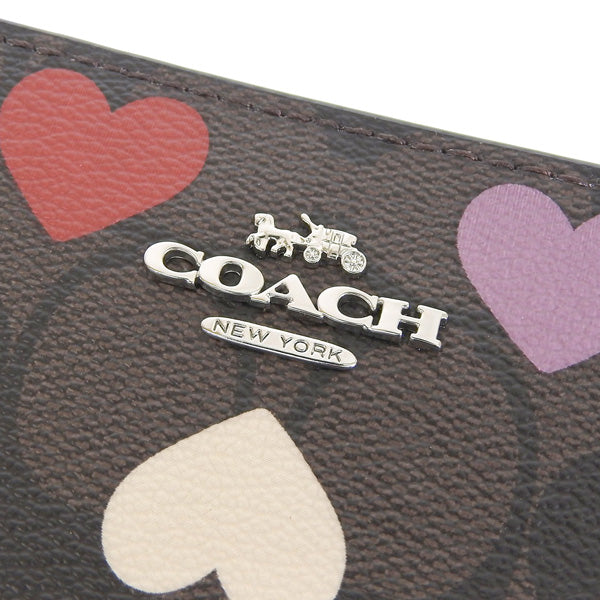 コーチ 財布 レディース 二つ折り財布 アウトレット ブラウンマルチ MLTI HRT SG BFLD WLL CP424SVN2R COACH 母の日　土日祝も毎日発送します