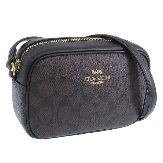コーチ バッグ レディース ショルダーバッグ アウトレット ブラウン×ブラック ミニ ジェイミー カメラバッグ シグネチャー キャンバス SIG MN JMIE CMRA BAG CQ874IMAA8 COACH
