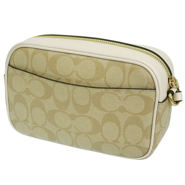 コーチ バッグ レディース ショルダーバッグ アウトレット カーキ×チョーク ミニジェイミーカメラバッグ シグネチャー キャンバス SIG MN JMIE CMRA BAG CQ874IMDQC COACH