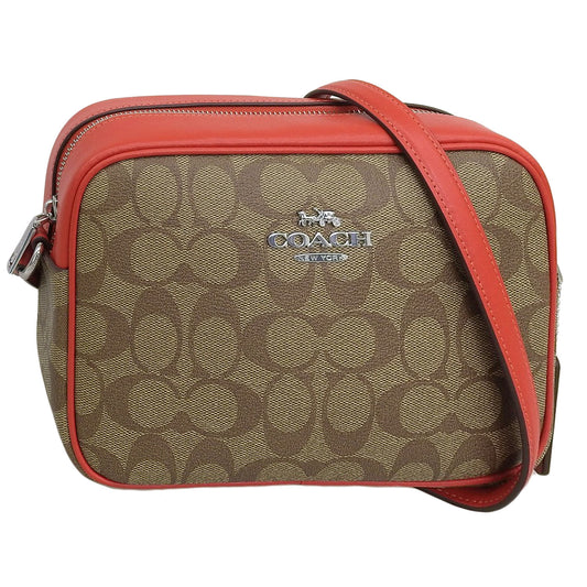 コーチ バッグ レディース ショルダーバッグ アウトレット カーキ×レッド ジェイミー カメラバッグ シグネチャー キャンバス SIG JAMIE CMR CR135SVUC3 COACH