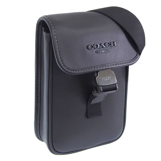 コーチ バッグ メンズ ショルダーバッグ アウトレット レザー ブラック レーサー フォーンクロスボディバッグ RACER PHNE CRO LTH CT886QBBK COACH