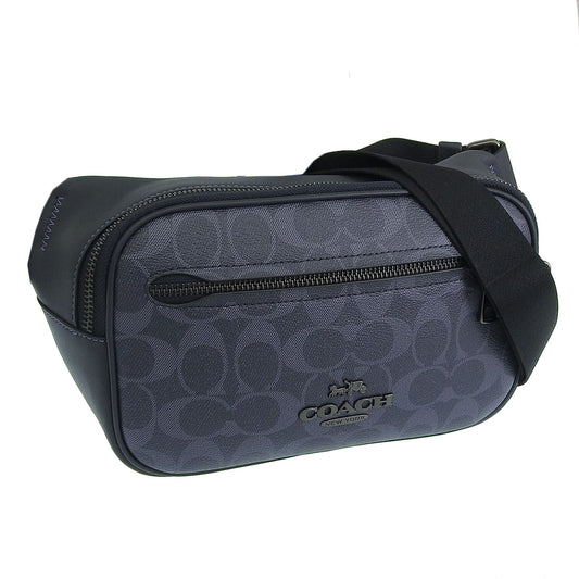 コーチ バッグ メンズ ボディバッグ アウトレット チャコール×ブラック エリアス ベルトバッグ シグネチャー デニム ELIAS BELT BAG DEN CU551QBN2V COACH