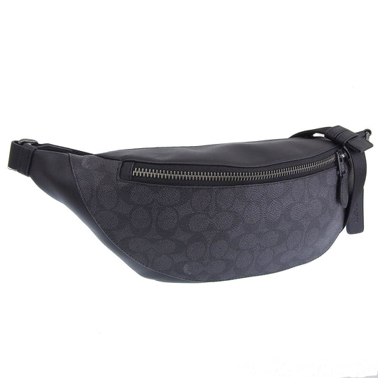 コーチ バッグ メンズ ボディバッグ アウトレット チャコール×ブラック ワーレン ベルトバッグ シグネチャー キャンバス WRN BLT BAG SIG CV926QBMI5 COACH
