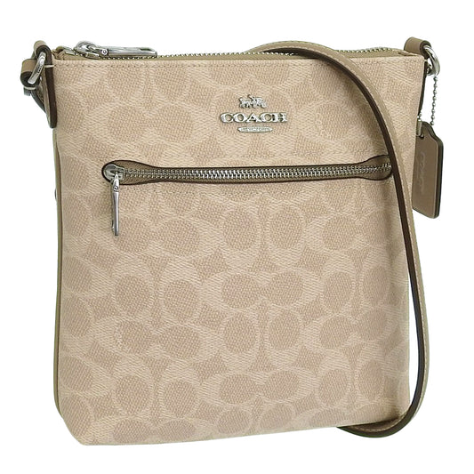 コーチ バッグ レディース ショルダーバッグ アウトレット コーティングキャンバス サンド×トープ ミニ ローアン ローワン ファイルバッグ シグネチャー SIG MINI RWN FILE CW325SVPWH COACH
