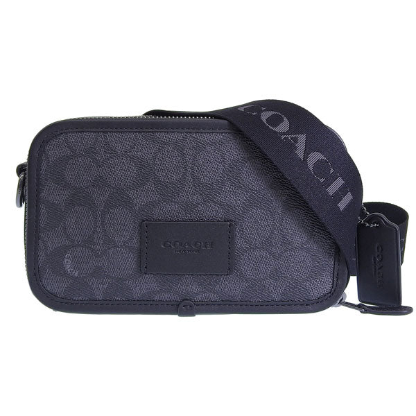 コーチ バック メンズ ショルダーバッグ アウトレット ワイアット クロスボディバッグ シグネチャー キャンバス ブラック CW365QBMI5 COACH