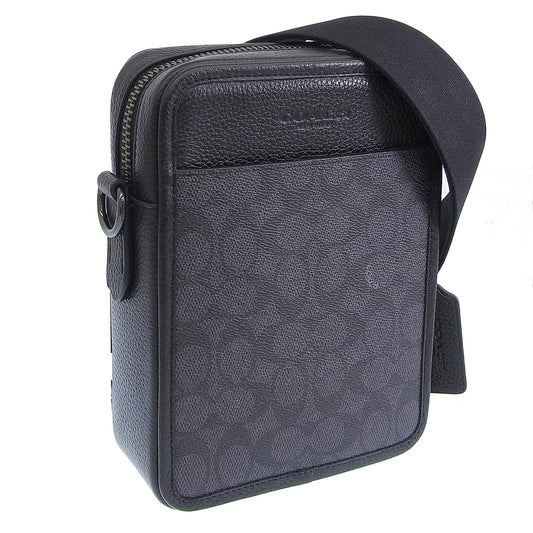 コーチ バッグ メンズ ショルダーバッグ アウトレット チャコール×ブラック サリバン クロスボディ シグネチャー キャンバス SULLIVAN XBODY SIG CW388QBMI5 COACH