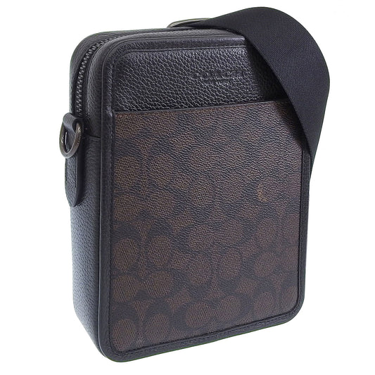 コーチ バッグ メンズ ショルダーバッグ アウトレット ウォルナット×ブラック サリバン クロスボディ シグネチャー キャンバス SULLIVAN XBODY SIG CW388QBXAM COACH