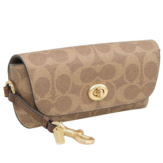 コーチ サングラスケース メンズ レディース 革小物 ブラウン シグネチャー キャンバス CZ207IMXHE COACH