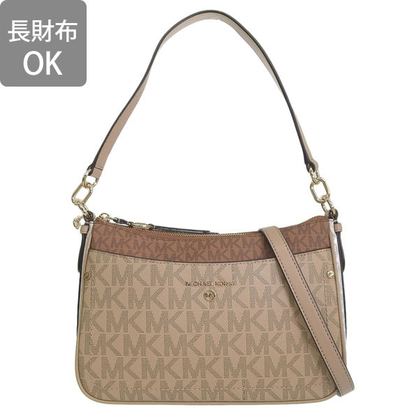 マイケルコース バッグ レディース 2WAY ショルダーバッグ アウトレット ブラウン ジェットセットチャーム ミディアム トップジップポシェット クロスボディ 32S4GT9C6V-CAMLUG MICHAEL KORS