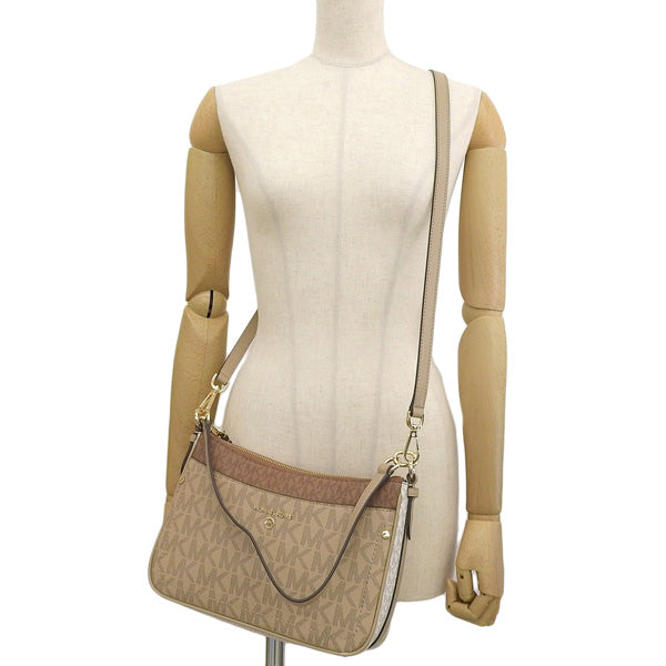 マイケルコース バッグ レディース 2WAY ショルダーバッグ アウトレット ブラウン ジェットセットチャーム ミディアム トップジップポシェット クロスボディ 32S4GT9C6V-CAMLUG MICHAEL KORS