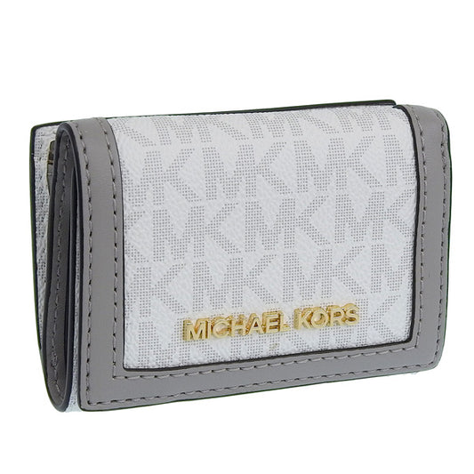 マイケルコース 財布 レディース 三つ折り財布 アウトレット レザー ホワイト×グレー D35F3GTVD0V-OPTWHT MICHAEL KORS 母の日　土日祝も毎日発送します