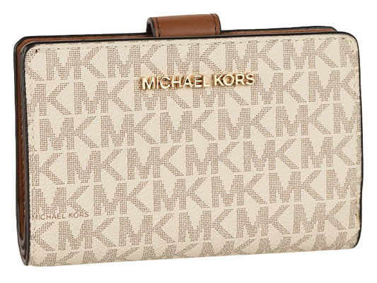 マイケルコース 財布 MICHAEL KORS ショップ袋付き  二つ折り レディース 女性 プレゼント ブランド ギフト 折財布 アウトレット d35f8gtvf2b-vanill 母の日