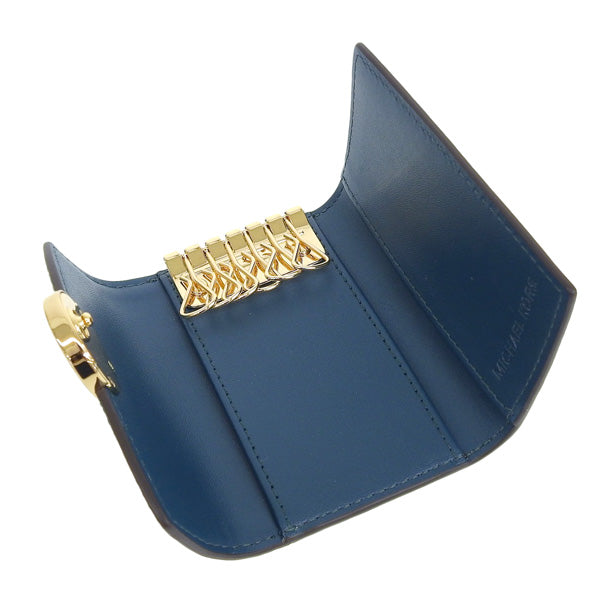マイケルコース MICHAEL KORS ショップ袋付き  6連キーケース 鍵入れ ライトブルー系 ブルー レディース d35s0gftp5b-sefmlt アウトレット 母の日　土日祝も毎日発送します