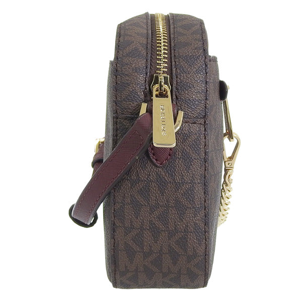 マイケルコース バッグ レディース ショルダーバッグ アウトレット ブラウン×ワイン ジェットセットアイテム ジップチェーン クロスボディ ラージ 35S1GTTC9B-MERLOT MICHAEL KORS