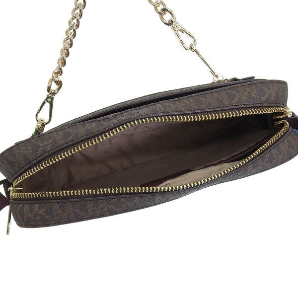 マイケルコース バッグ レディース ショルダーバッグ アウトレット ブラウン×ワイン ジェットセットアイテム ジップチェーン クロスボディ ラージ 35S1GTTC9B-MERLOT MICHAEL KORS