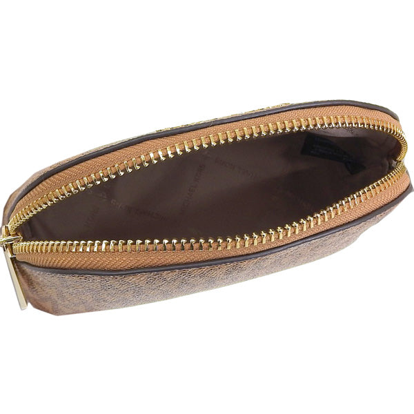 マイケルコース 化粧ポーチ コスメポーチ レディース アウトレット ブラウン シグネチャー 35S3GTVM2V-DEER MICHAEL KORS