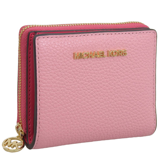 マイケルコース 財布 レディース 二つ折り財布 アウトレット レザー ピンク ジェットセットトラベル ジップチャームウォレット ミディアム JET SET TRAVEL MD BF ZA CHARM WALLET 35S4GTVF2L-ELEMLT MICHAEL KORS
