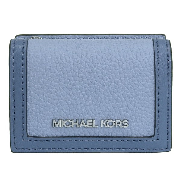 マイケルコース 財布 レディース 三つ折り財布 アウトレット レザー ブルー ジェットセットトラベル トライフォールド ジップウォレット エクストラスモール JET SET TRAVEL 35S4STVD0L-PABLML MICHAEL KORS