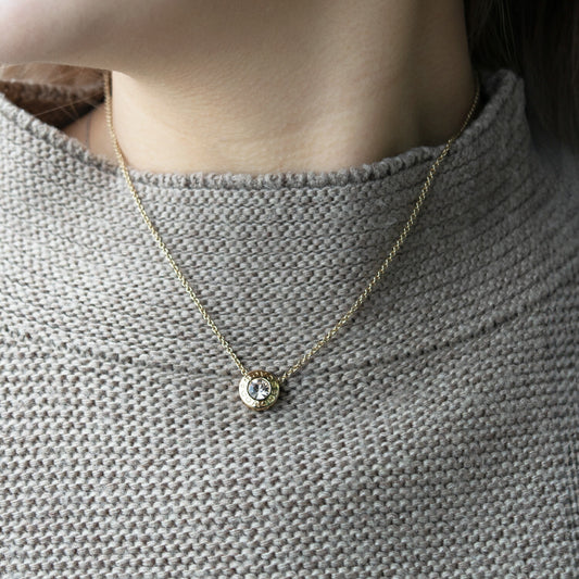 COACH コーチ OPEN CIRCLE STONE STRAND NECKLACE