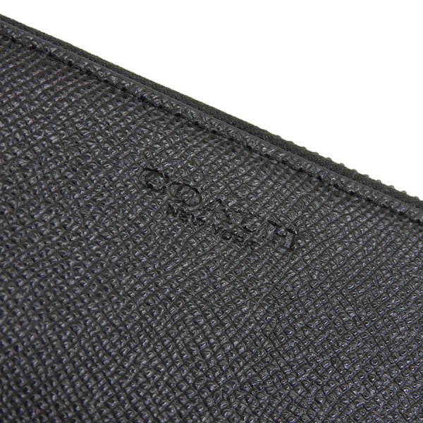 コーチ COACH ラウンドファスナー長財布 財布 レザー ブラック メンズ f58107blk-zz アウトレット 母の日　土日祝も毎日発送します