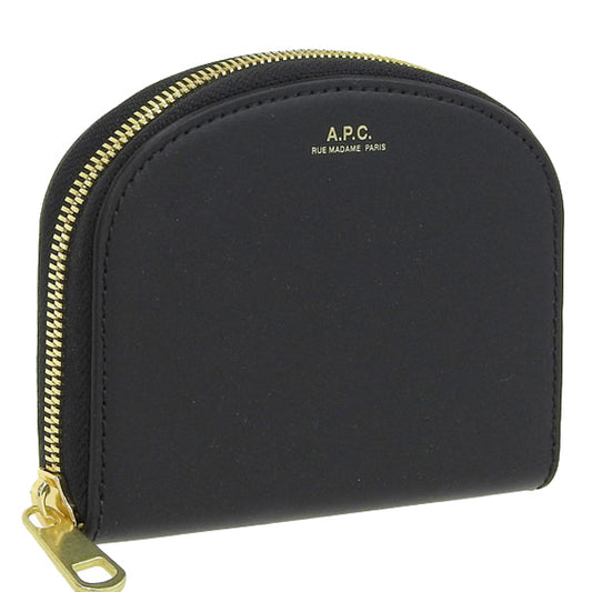 アーペーセー APC compact demi lune コインケース 財布 レザー ブラック レディース f63219lzznoir 新生活  ブランド　一粒万倍日 母の日　土日祝も毎日発送します