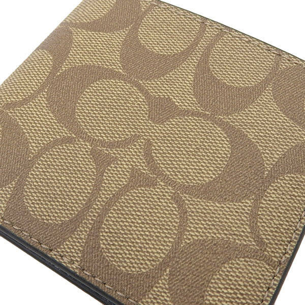 コーチ COACH 二つ折り財布 財布 PVC タン ブラウン系 ブラック レディース f66551qbtn2 レディース 女性 プレゼント ブランド ギフト 母の日　土日祝も毎日発送します