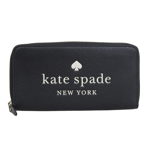【最安値挑戦!!】ケイトスペード KATE SPADE ELLA PEBBLED LEATHER LARGE CONTINENTAL WALLET 長財布 財布 レザー ブラック レディース k4779-001 アウトレット ブランド　一粒万倍日 母の日　土日祝も毎日発送します