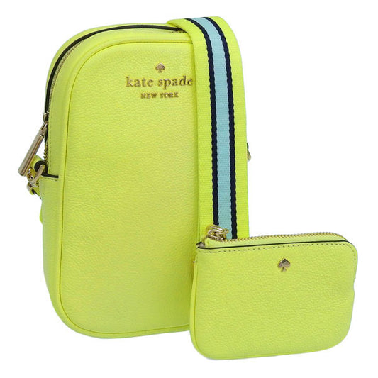 ケイトスペード バッグ レディース ショルダーバッグ アウトレット レザー イエロー nszip phn cabdy K4854-301 KATE SPADE 母の日　土日祝も毎日発送します