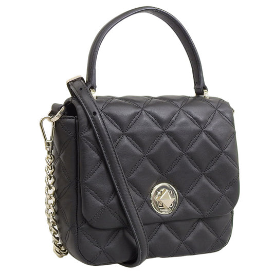 ケイトスペード バッグ レディース ハンドバッグ 2WAYバッグ ショルダーバッグ アウトレット レザー ブラック NATALIA SQUARE CRSSBDY K8162-001 KATE SPADE
