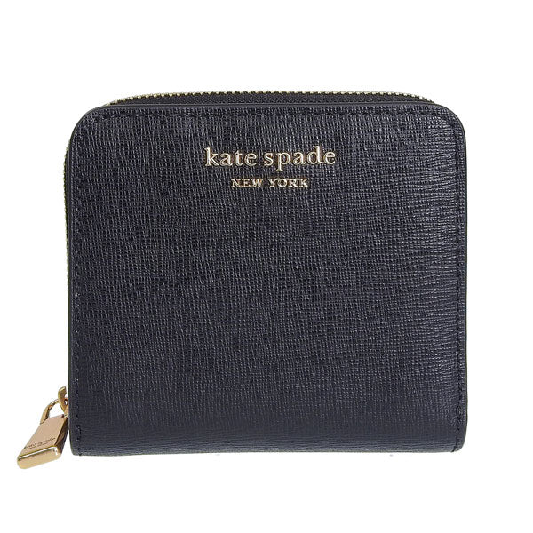 ケイトスペード 財布 レディース 二つ折り財布 レザー ブラック モーガン スモール コンパクトウォレット morgan saffiano leathe sm cmpct wllt K8922-001 KATE SPADE