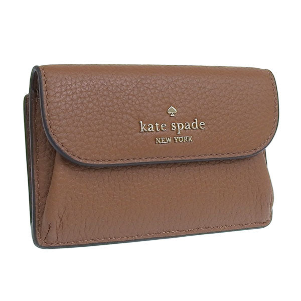 ケイトスペード 小物 レディース カードケース アウトレット レザー ブラウン dumpling pebbled leather small KA574-200 KATE SPADE 母の日　土日祝も毎日発送します