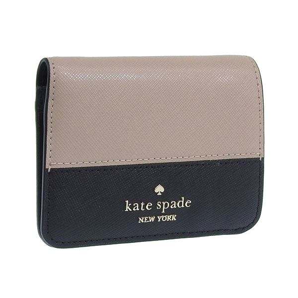 ケイトスペード 財布 レディース 二つ折り財布 アウトレット レザー ブラウン×ブラック small bifold wallet KC514-200 KATE SPADE 母の日　土日祝も毎日発送します