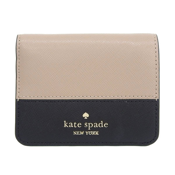 ケイトスペード 財布 レディース 二つ折り財布 アウトレット レザー ブラウン×ブラック small bifold wallet KC514-200 KATE SPADE 母の日　土日祝も毎日発送します